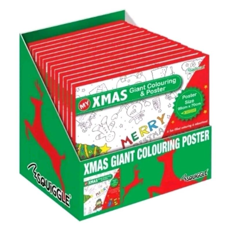 MY XMAS Giant Colouring & Poster for Family & Friends, 99cm x 70cm – Fun and Educational Activity